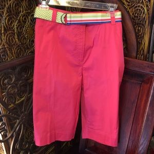 Womens Girls Juniors Pink Capri Pants Size 12 NWT